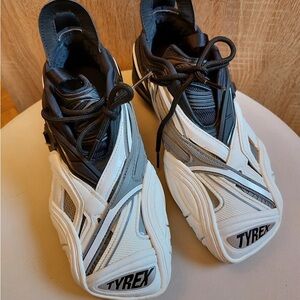 Balenciaga Tyrex Athletic Shoes - Black and White